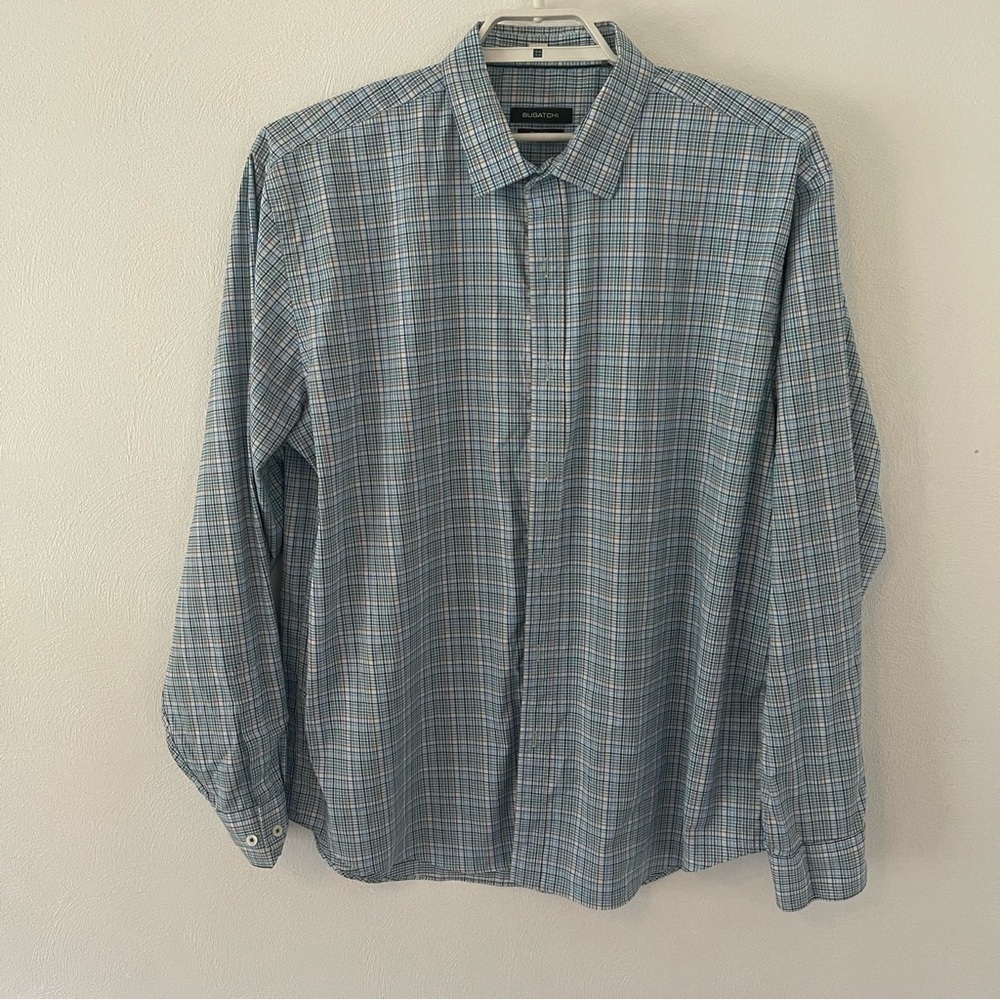 Bugatchi men shirt classic with stretch size XXL GUC